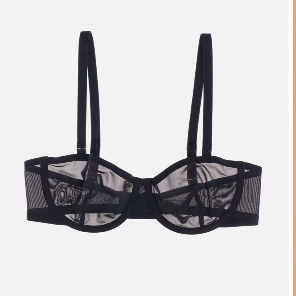 CUUP Balconette Black Sheer Bra
